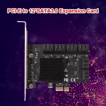 10-портовая карта расширения PCIE PCIe SATA 3.0 адаптер контроллера 6 Гбит / с для настольных компьютеров