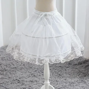 2 обруча, юбка в стиле Лолиты, нижняя юбка с кружевной отделкой, Свадебная нижняя юбка, слипы Принцессы для женщин, платья для девочек