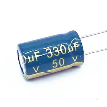 20 шт./лот высокочастотный низкоомный алюминиевый электролитический конденсатор 50 В 330 мкФ размером 10*17 330 МКФ 20%