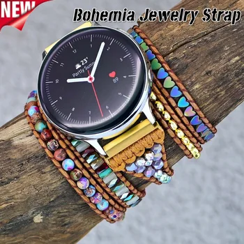 20мм 22мм ремешок для часов Samsung Galaxy Ремешок для часов в Богемном стиле для Huawei Honor Watch для Amazfit GTR Bohemia Ювелирный ремешок