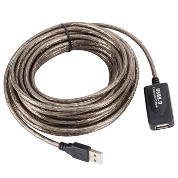 33-футовый Удлинительный кабель-Ретранслятор USB 2.0, усилитель сигнала от USB A мужчины к USB A Женщины