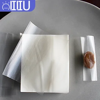 500 листов Съедобной клейкой рисовой бумаги, практичная оберточная бумага для конфет, покрытая сахаром, Пищевая бумага для нуги, Прозрачная обертка для конфет