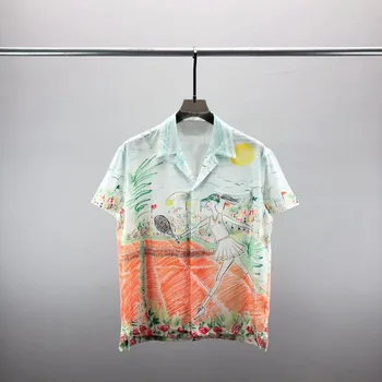 C06253 Модные мужские рубашки 2023 Взлетнопосадочная полоса Роскошный известный бренд Европейский дизайн стиль вечеринки Мужская одежда