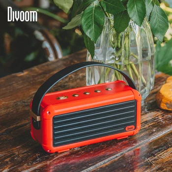 Divoom Mocha 40 Вт с превосходными басами, портативный беспроводной динамик Bluetooth, ретро дизайн, 6 драйверов для 25-часового воспроизведения, умное украшение дома
