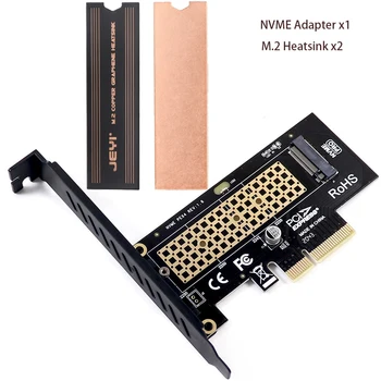 M.2 NVMe SSD NGFF К Адаптеру PCIE X4 M Key Card PCI-e PCI Express 3.0 2230-2280 Размер M2 Pcie Адаптер с Медным Радиатором