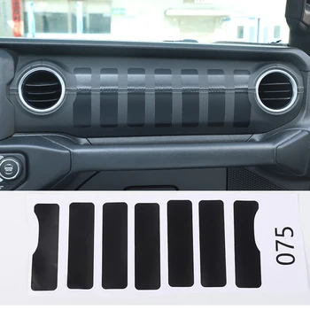 NHAUTP 1шт Автомобильный Стайлинг ПВХ Панель Второго Пилота Декоративная Наклейка Для Jeep Wrangler JL Gladiator JT 2018-2022 Черный