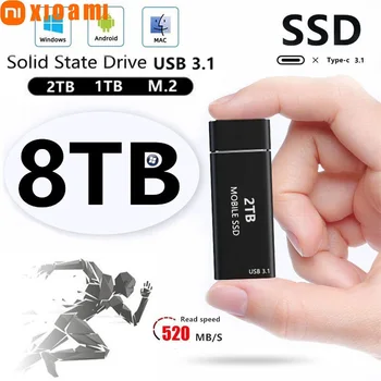 USB 3,1 8 ТБ SSD Внешний мобильный жесткий диск Портативный высокоскоростной жесткий диск для настольного мобильного портативного компьютера Накопитель Memory Stick