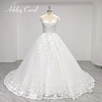 Бальное платье Ashley Carol, свадебные платья для женщин 2023, Кружевное сказочное свадебное платье с аппликацией в виде сердца, Реальные фотографии Vestidos De Novia