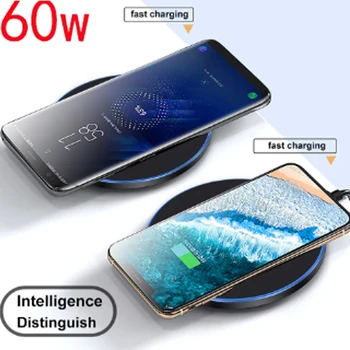 Беспроводное Зарядное Устройство Qi Мощностью 60 Вт Для Телефона OPPO Find N x3 Pro Motorola Moto E7 Power LG G7 Q LMG710EM G71 Быстрое Зарядное Устройство Беспроводная Зарядка