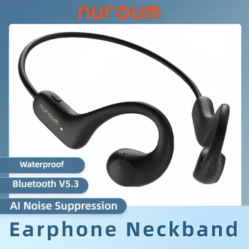 Беспроводные наушники NUROUM OW10 с шейным ободком Bluetooth 5.3 Наушники с микрофоном Auriculares Спортивная гарнитура в ухе