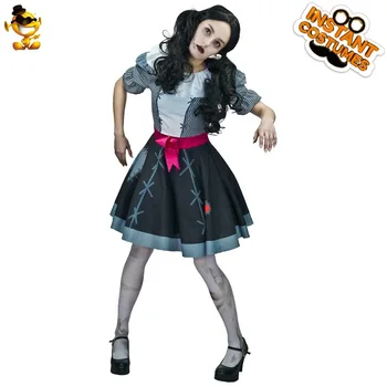 Взрослые женщины Хэллоуин Зомби Марионетка Косплей Одежда Вечеринка Сцена