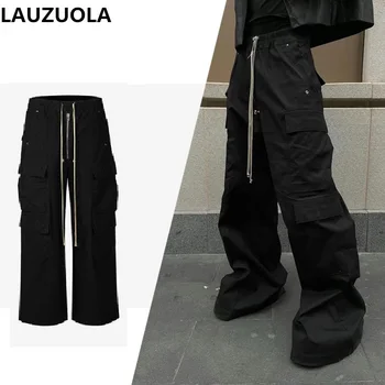 Высококачественные широкие брюки-карго, функциональные повседневные брюки для мужчин и женщин, брюки с несколькими карманами