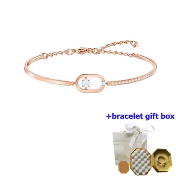 Высококачественный роскошный женский браслет из розового золота с бриллиантами овальной формы, подчеркивающий темперамент, красивый и трогательный, бесплатная доставка