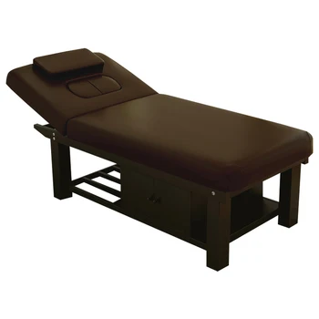 Горячие продажи Многофункциональных деревянных каркасных Кожаных кроватей для массажа лица и спа