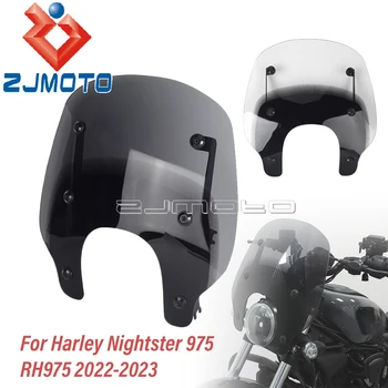 Дефлектор лобового стекла мотоцикла для Harley Nightster 975 RH975 2022-2023 Аксессуары Передняя Вилка Кронштейн для крепления ветрового стекла