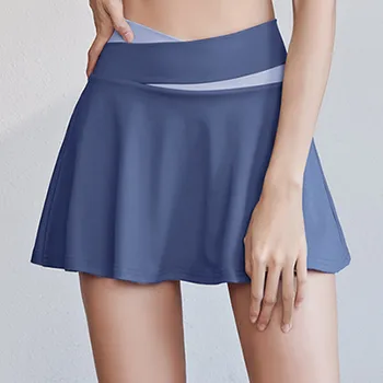 Женские шорты 2 В 1, удобная спортивная короткая юбка, Быстросохнущая, с антибликовым покрытием, Летние спортивные короткие штаны, леггинсы для фитнеса