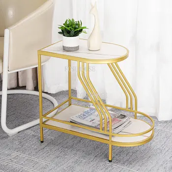 Журнальный столик в скандинавском стиле для мебели в гостиную, маленькие журнальные столики, современный Мини-диван креативного дизайна, Двойной приставной столик