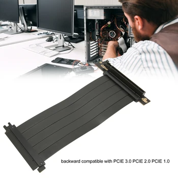 Кабель PCIE 4.0 X16 Riser Cable Высокоскоростной Гибкий порт PCIE под прямым углом 90 градусов, удлинитель графической карты GPU, кабель-Удлинитель для видеокарты