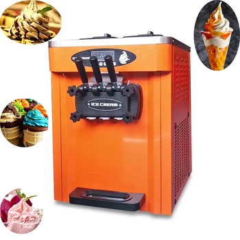 Коммерческая машина для производства мягкого мороженого PBOBP На заводе-изготовителе Настольная машина для производства мороженого с 3 вкусами