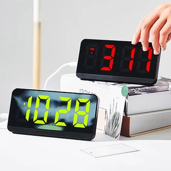 Креативные красочные светодиодные электронные часы RGB с возможностью изменения цвета, подключаемый USB-модуль, Студенческий будильник, Настольные настенные часы, светящиеся часы