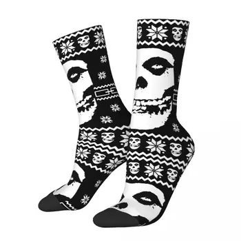 Крутые унисекс-носки Misfits Christmas Crimson Ghost Crew, панк-мерч, уютные носки, мягкие, лучшая идея подарка