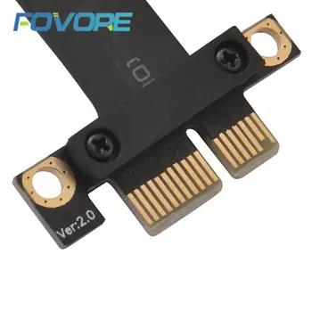 Левый Угловой Удлинитель PCIe 3.0 x1-x1 с защитой от электромагнитных помех 8 ГБ/ps Высокоскоростной PCI Express 1x Riser Card Extender Ленточный кабель для ПК