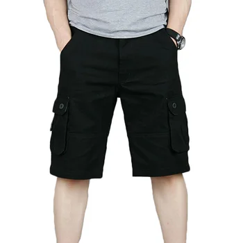 Летние шорты Мужские Армейские грузовые Рабочие Повседневные с карманом для стирки, короткие модные джоггеры для бега трусцой, брюки в стиле милитари, большие размеры 29-46