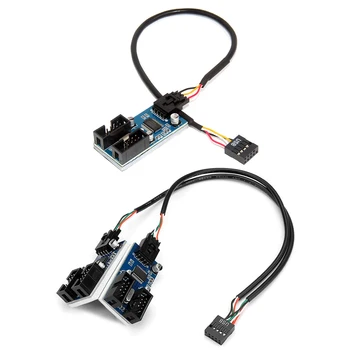 Материнская плата USB 9-контактный разъем для подключения кабеля-разветвителя для настольного компьютера USB2.0 Адаптер для концентратора