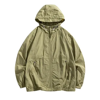 Мужская винтажная куртка, пальто, Солнцезащитная Ветрозащитная и непромокаемая толстовка, летние И осенние спортивные куртки на открытом воздухе, повседневные дышащие куртки