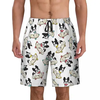 Мужские плавки French Bulldog, Пляжная одежда, Быстросохнущие пляжные шорты, шорты для плавания для любителей Французских собак