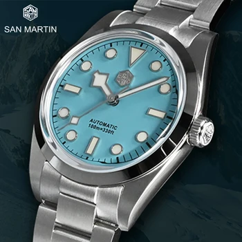 Мужские Роскошные часы San Martin 36 мм BB36 серии Explore Спортивные Часы PT5000 Автоматические Механические Наручные часы 10Bar Diver BGW9 Lume