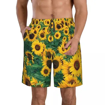 Мужские шорты с плоской передней частью свободного покроя SunFlower, пляжные брюки с завязками, комфортные шорты для дома S