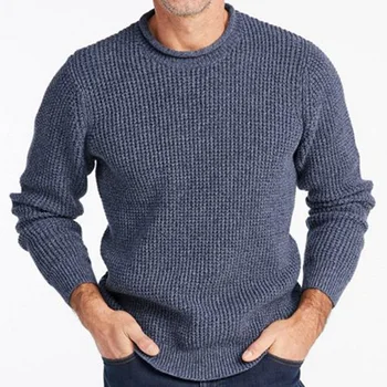 Мужской свитер, осенне-зимний новый утолщенный Европейский И американский модный повседневный свитер большого размера с круглым вырезом