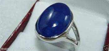 Оптовая цена нового ювелирного изделия из синего нефрита, женское кольцо, размер 8