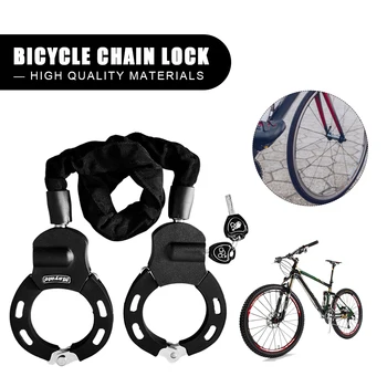 Портативный замок-цепочка для наручников, Противоугонные замки повышенной безопасности с ключами для электрических скутеров, мотоциклов, аксессуаров для велосипедов