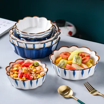 Посуда Японская Керамическая Миски для супа Рамэн Миски для фруктового салата Риса Кухонная Посуда Форма для выпечки