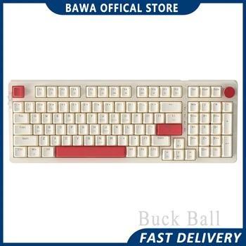 Прокладка клавиатуры Bastc Ak98 Reteo, Трехрежимная Механическая игровая клавиатура с 98 клавишами, беспроводной аксессуар Bluetooth для компьютера, подарки для мужчин