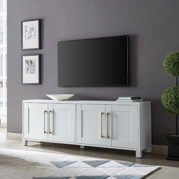 Прямоугольная подставка для телевизора до 80 дюймов белого цвета, подставки для телевизора в гостиную