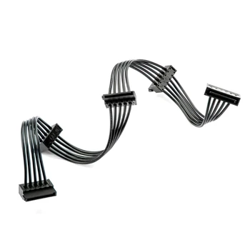 Разветвитель кабеля питания от 1 до 4 15-контактный Удлинитель жесткого блока питания для ПК Sever 15pin