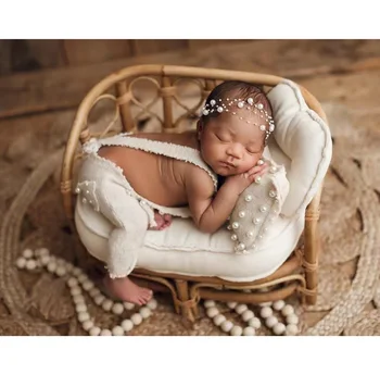 Реквизит для фотосъемки новорожденных, стул и комплект детской одежды для детских фотографий