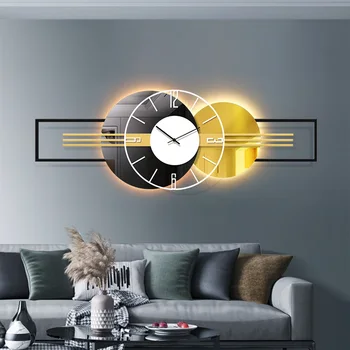 Светящиеся Современные настенные часы Большого размера Для спальни, ресторана, Роскошные Настенные часы с Креативным художественным механизмом Relogio Parede Home Decor
