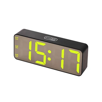 Семицветный будильник с будильником, четкий и легко читаемый цветной дисплей будильника с зеркальной поверхностью