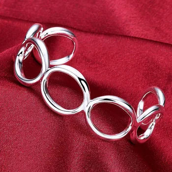 Серебряные украшения SAIYE в стиле ретро из стерлингового серебра 925 пробы, браслет круглой формы, модные ювелирные браслеты