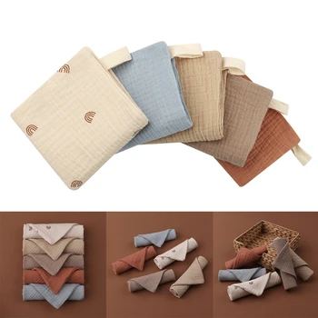 Слюнявчики квадратной формы для мальчиков и девочек, хлопковое полотенце для кормления малышей, благоприятное для кожи