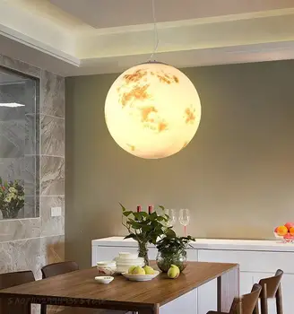 Современный креативный подвесной светильник Full Moon в стиле ретро Art Ball Moon Droplight Home Deco Светильники