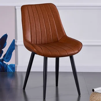 Современный роскошный обеденный стул с кожаными металлическими ножками, туалетный столик для чтения, Офисные стулья, Дизайн гостиной, спальни, шезлонга для балкона, Дизайнерская мебель