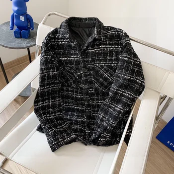 Тканая клетчатая рубашка Charlie Small Fragrance, Высококачественная одежда, мужская и женская повседневная модная куртка