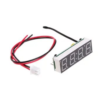Цифровые автомобильные светодиодные электронные часы для определения времени, температуры, напряжения 3 в 1 метре 12 В 5