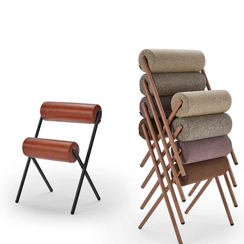 Штабелируемый креативный стул бытовая минималистичная современная художественная гостиная Интернет-знаменитость мягкая сумка обеденный стул